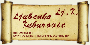 Ljubenko Kuburović vizit kartica